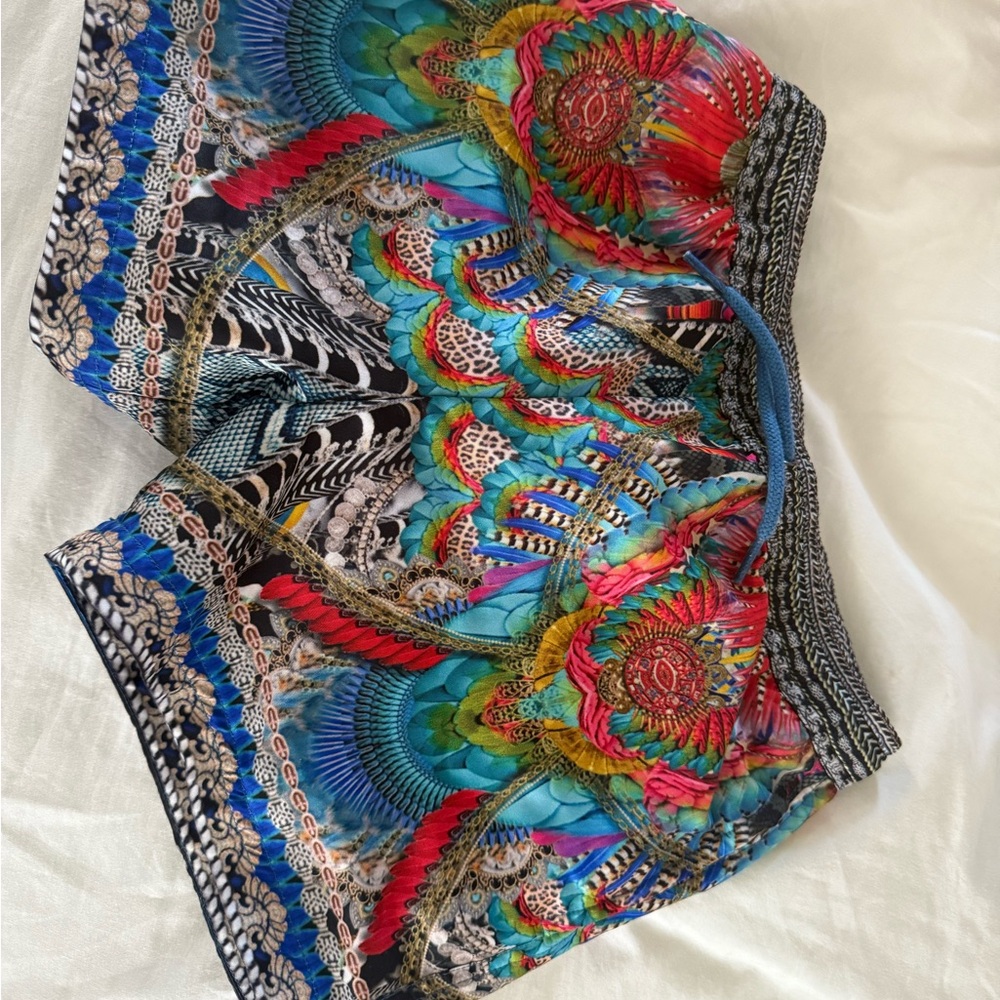 Camilla Kids Swim Trunks - Black and White Zigzag